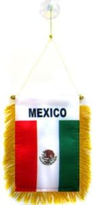 AZ bayrağı Meksika Mini Afiş 6 x 4 - Meksika Flaması 15 x 10 cm-Mini Afişler 4x6 inç Vantuzlu askı