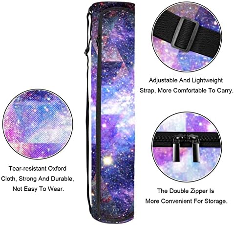 Galaxy Bulutsusu Yıldızlı Geometrik Evren Gökyüzü Yoga Mat Çanta Tam Zip Yoga Taşıma Çantası için Kadın Erkek, egzersiz