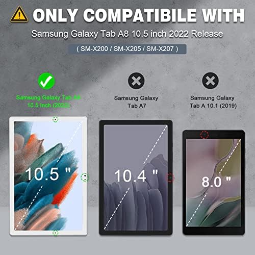 WESOROL Galaxy Tab A8 Kılıfı,Standlı Samsung A8 10.5 Tablet Kılıfı için, Samsung Galaxy Tab A8 10.5 inç 2022 için