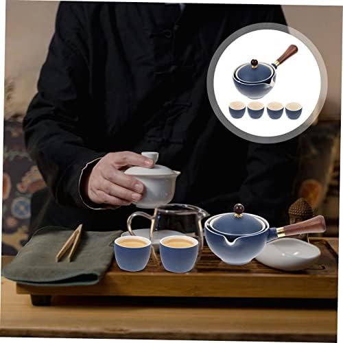 Yardwe 1 Takım Çay Makinesi Eski Çaydanlık Seramik Çay Seti Japon çaydanlıklar 360 Çay Makinesi Mor Kil çay su ısıtıcısı
