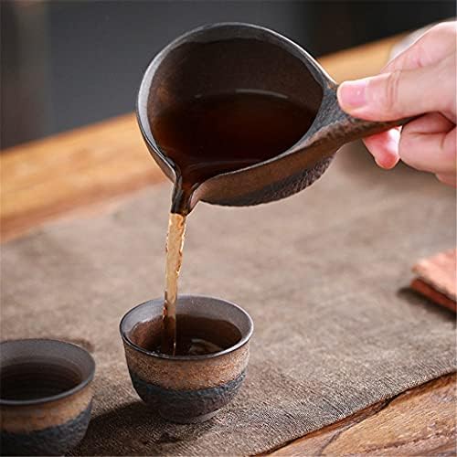 WALNUTA Yaldızlı Taş Taşlama çay seti Seramik 8 Parça Set Kung Fu Teaware Setleri Yarı Otomatik Drinkware (Renk: