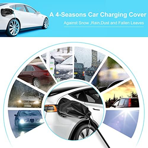 DASANRAO elektrikli araç şarjı araba kılıfı Yağmur Güneş UV Koruması,Tesla Model Y için Su Geçirmez araba şarjı Kapak,Model