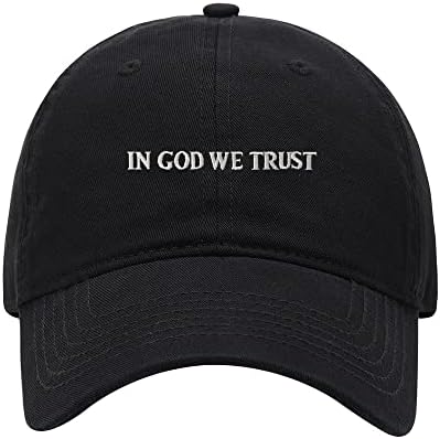 Beyzbol şapkası Erkekler Tanrı Biz Güven İşlemeli Yıkanmış Pamuk Köpek Şapka beyzbol şapkası s