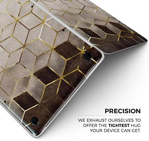 Tasarım Skinz Modern Altın Altıgen V1 Tam Vücut Wrap Çizilmeye Dayanıklı çıkartma kaplama Kiti ile Uyumlu MacBook