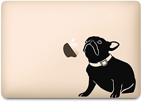 Siyah Bella Fransız Bulldog Oturma Çıkartması için 12 Dizüstü Bilgisayar