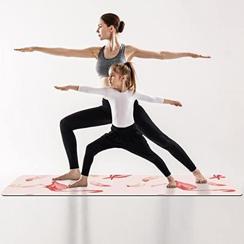 Yoga için Tüm Amaçlı Yoga Mat Egzersiz ve Egzersiz Mat, Çiçek Beyaz Krizantem