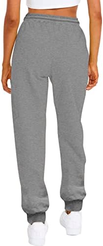 Sweatpants Kadınlar için Cinch Alt İpli Elastik Bel Pantolon Atletik Yoga Joggers Salonu cepli pantolon