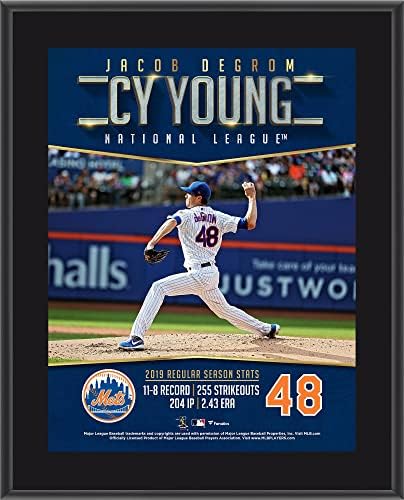 Jacob deGrom New York Mets 10.5 x 13 2019 NL Cy Young Ödülü Yüceltilmiş Plaket-MLB Oyuncu Plaketleri ve Kolajları