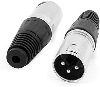 X-DREE 3 Adet Erkek 3P XLR Konnektörler Mikrofon Mikrofon kablo kordonu(Konektörler XLR 3P maço de 3 piezas para
