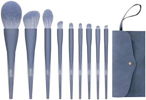 SLNFXC 9 Mavi Makyaj Fırçalar Set Komple Fırçalar Allık Pudra Göz Farı Fırçalar Güzellik Araçları
