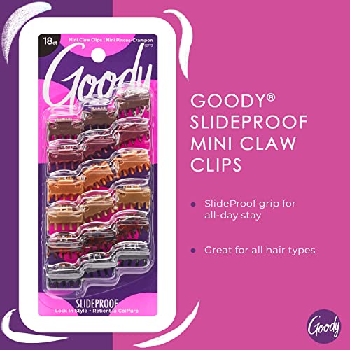 Goody Classics Mini Pençe Klipsleri , Çeşitli Renkler-Tüm Saç Tipleri için-Saçınızı Kolayca Çekmek için Harika-Kadınlar,