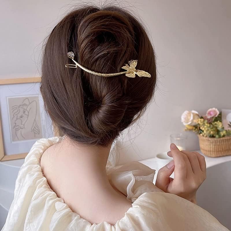 N / A Kore Metal Geometrik İnci Saç Klipleri Tokalar Tatlı At Kuyruğu Klip Tokalarım Hairgrips Şapkalar Kadın saç