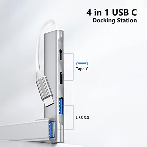 Fourmor USB C / Tip-c Hub, USB C Hub Dizüstü Bilgisayar için 4 Portlu Tip C Adaptörü USB 3.0, USB 2.0 Çoklu USB C'den