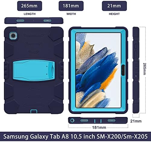 Tablet Cihaz Çantası Darbeye Dayanıklı Kılıf Samsung Galaxy Tab ile uyumlu A8 10.5 inç 2021 (SM-X200/X205)çocuklar