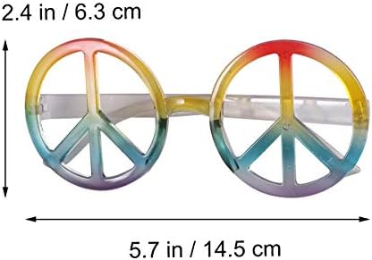 SOIMISS Komik dans Partisi makyaj savaş Karşıtı İşareti gözlük gözlük maskeli parti için (Çok renkli)