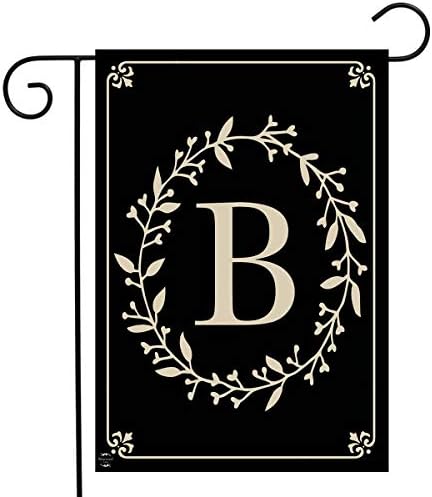Briarwood Lane Klasik Monogram B Harfi Bahçe Bayrağı Her Gün 12,5 x 18