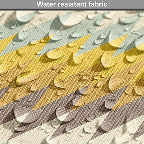 Ambesonne Geometrik Köpek Sandık Kapağı, Eşkenar Dörtgen ve Balıksırtı Zikzak Çizgileri ile Soyut Mozaik Tarzı Kompozisyon,