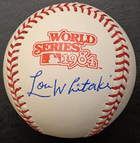 Lou Whitaker İmzalı 1984 Dünya Serisi Resmi Beyzbol - İmzalı Beyzbol Topları