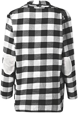 Ceket Ceket Kadın oduncu gömleği Kadınlar için Artı Boyutu Sonbahar Mont Ekose Ceketler Düğme Aşağı Uzun Kollu Üstleri