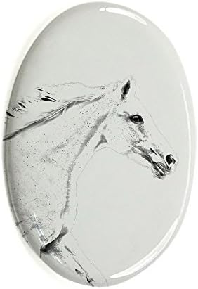 Sanat Köpek Ltd.Şti. Çek Sıcak Kanı, At Görüntüsü olan Seramik Karodan Oval Mezar Taşı