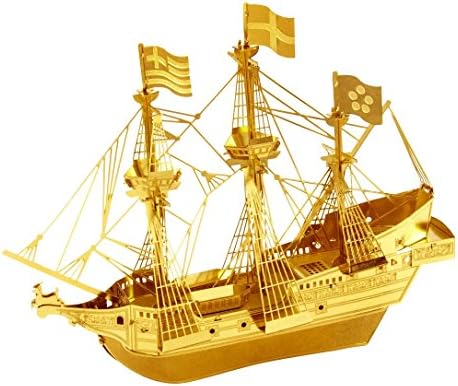 Metal Toprak Altın Arka Gemi Altın Sürüm 3D Metal model seti Büyülenmeler