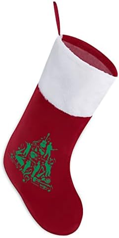 Müzik Noel Ağacı Kişiselleştirilmiş Noel Çorap Ev Noel Ağacı Şömine Asılı Süslemeleri