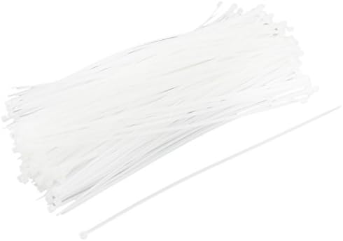 Uxcell Zip-Kravat Askısı Naylon Kablo bağı Tel, 5mm x 300mm, 250 adet, Beyaz