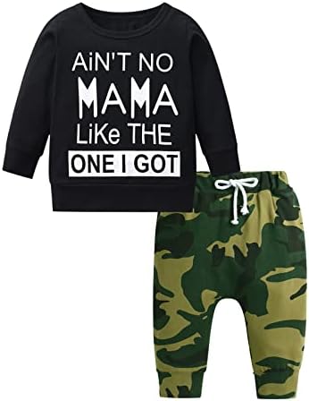 Toddler Erkek Bebek Mektuplar Baskılı Üstleri Pantolon Tayt Giyim Giyim Seti