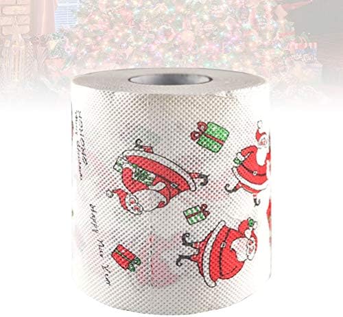 Noel Baba Dekorasyon Yaratıcı Tuvalet Kağıdı Rulo Noel Santa Baskı Rulo Kağıt Renkli Baskılı Noel Banyo Doku Parti