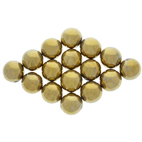 Fantasia Malzemeleri: 10 adet altın manyetik hematit mermi - 0.75 inç Boyut - El sanatları, bilim, hobiler, buzdolabı,