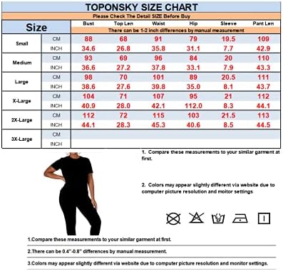 TOPONSKY Kadın İki Parçalı Egzersiz Kıyafetleri Spor Uzun Pantolon ve Kısa Üst Setleri