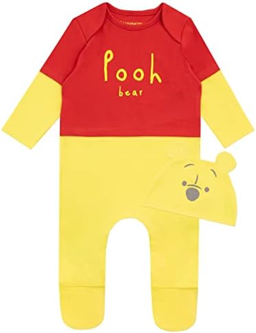 Disney Bebek Winnie The Pooh Footie ve Şapka Seti Erkek veya Kız çocuklar için