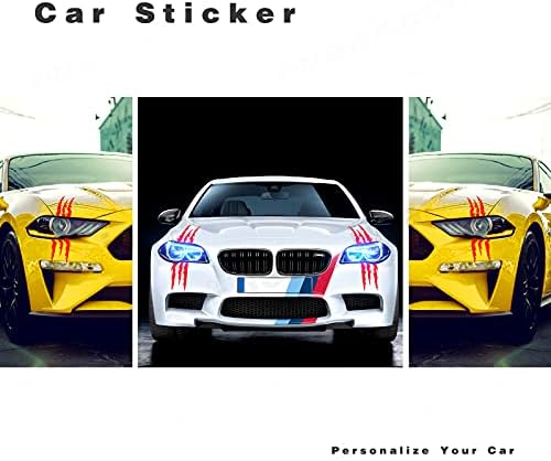 ıwannachange 2 adet Canavar Pençe Işaretleri araba farı Sticker Çizgili Scratch Çıkartması Vinil Spor Arabalar SUV