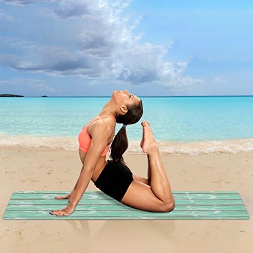 Plaj Ahşap Dümen Yoga Mat Katlanır Seyahat Fitness ve egzersiz matı Her Türlü Yoga, Pilates ve zemin Antrenmanı için