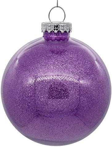 Vickerman 4 Çok Renkli Pullu Glitter Topu Noel Süs. Torba başına 6 parça içerir.