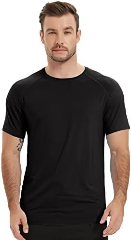 netdraw erkek Bambu Egzersiz Gömlek Uzun / Kısa Kollu Hafif Soğutma Spor Koşu Yürüyüş T-Shirt