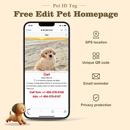 LLParty QR Kodu Evcil Hayvan Kimliği Etiketleri Köpek Etiketleri, Değiştirilebilir Çevrimiçi Profil, Ücretsiz Çevrimiçi
