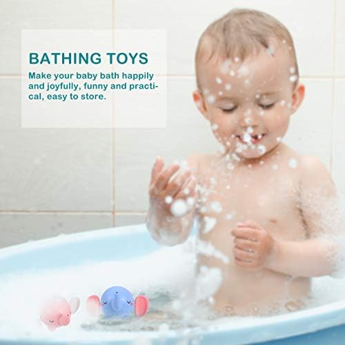 TOYANDONA 2 adet Bebek Banyo Oyuncakları, Bebek Wind Up Banyo Oyuncakları Fil Küvet Bebekler için Oyuncaklar Banyo