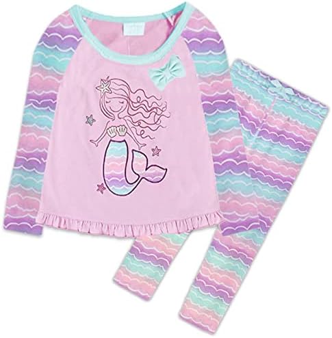VIKITA Kız Giysileri Toddler Kıyafetler-Küçük Çocuklar Gömlek ve Tayt Kış Moda giyim setleri, Sevimli Doğum Günü