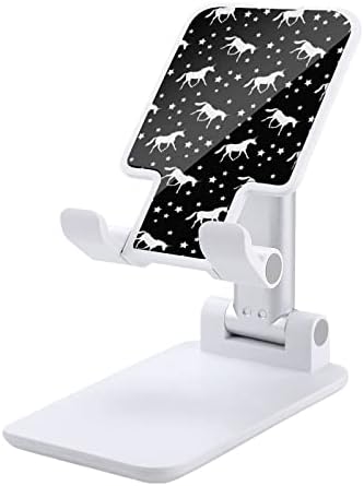 Beyaz Unicorn Siluet cep telefonu Standı Ayarlanabilir Katlanabilir Tablet Masaüstü telefon tutucu Aksesuarları
