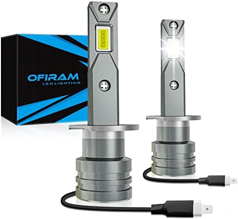 OFİRAM H1 LED Far Ampul, 1: 1 Mini Boyutu H1 LED Sis Ampul Tak ve Çalıştır Yüksek ve Düşük Işın Farlar 500 % Parlak
