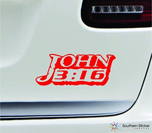 John 3-16 Işareti kırmızı Yazı Tipi Din İncil Ayet Araç Sembolü Aşk Mizah Amerika Birleşik Devletleri Renkli Etiket