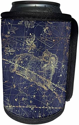 3dRose Vintage Yıldız Haritası. Koç veya koç burcu takımyıldızı - Can Soğutucu Şişe Sargısı (cc_353941_1)