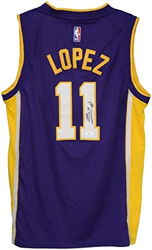 Brook Lopez Los Angeles Lakers İmzalı Mor 11 Forması JSA COA İmzaladı