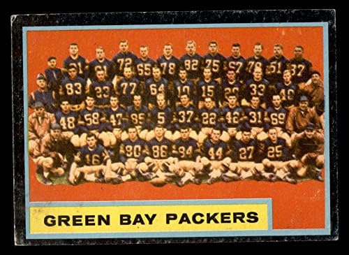 1962 Topps 75 Packers Takımı Green Bay Packers (Futbol Kartı) VG / ESKİ Packers