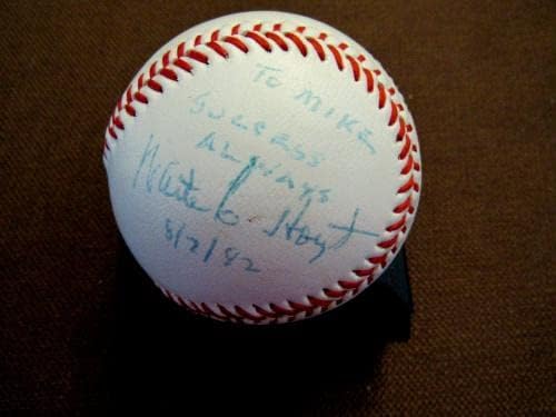 Waite Hoyt 1927 Wsc Katilleri Sıra Ny Yankees Hof İmzalı Otomatik Yankee Beyzbol Jsa İmzalı Beyzbol Topları