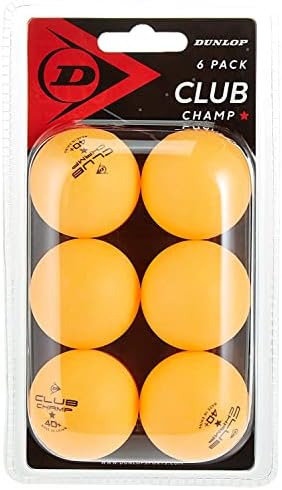 Dunlop Club Champ 6 Masa Tenisi Topu Turuncu 6 Top Paketi Turuncu 1 Yıldız TT Topları İç ve Dış Mekan Eğitimi Yeni