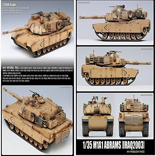 Akademi Modelleri 13202 Plastik Model seti M1A1 Abrams Irak 2003 Tankı 1/35 Ölçekli