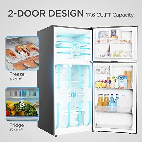 NUTRİFROST 30 Üst Dondurucu Buzdolabı-17,6 Cu.Ft Toplam Kapasite-Tersinir Kapı-Ayarlanabilir Termostat-Metalik Kaplama