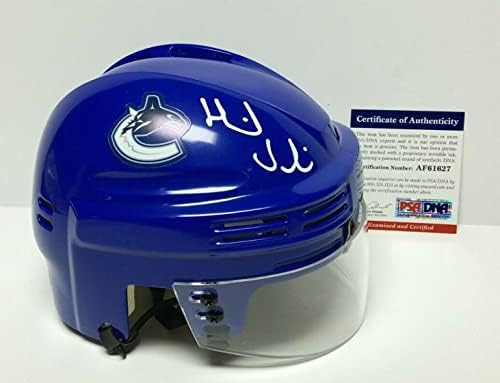 Henrik Sedin İmzalı Vancouver Canucks Hokey Mini Kaskı PSA AF61627-İmzalı NHL Kaskları ve Maskeleri